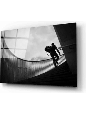 Eliza Home  Fütüristik Yolcu Adam  Cam Tablo