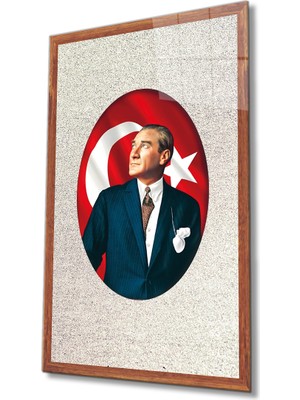 Eliza Home  Çerçeveli Atatürk Cam Tablo