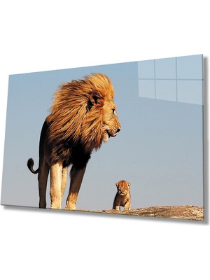 Eliza Home  Aslan Cam Tablo   Lion Table