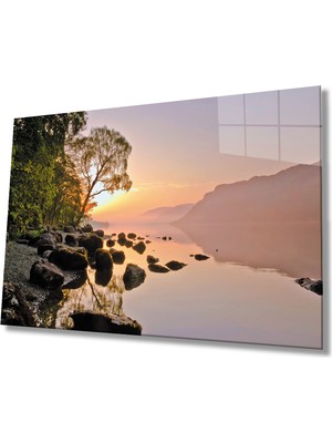 Miraax Gün Batımı Manzarası Cam Tablo