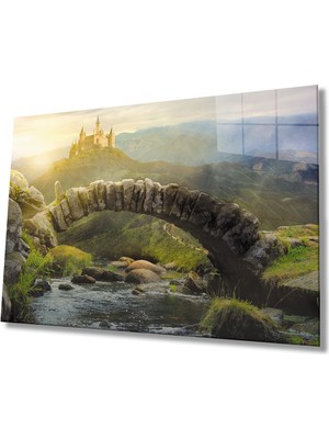 Eliza Home   Gün Batımı Manzara Cam Tablo