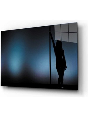 Eliza Home    Kadın Silüetli Mavi Siyah Tablo