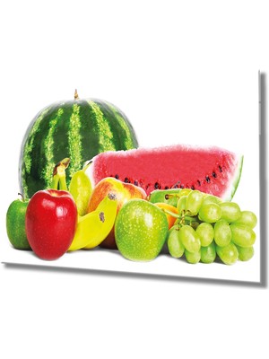 Eliza Home  Meyveler Cam Tablo Fruits
