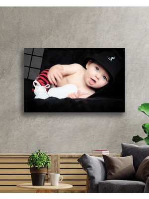 Eliza Home  Şapkalı Bebek Cam Tablo   Baby Table With Hat