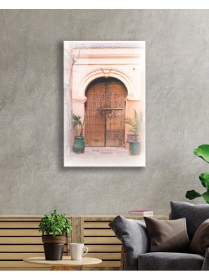 Eliza Home  Kahve Eski Kapı Cam Tablo   Brown