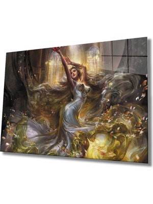 Eliza Home  Kadınlar Dans Eden Tanrıça Cam Tablo