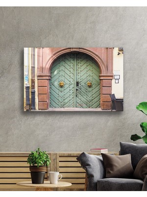 Eliza Home  Kemerli Kapı Arched Door Table  Cam Tablo