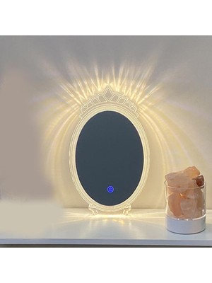 Torima Lw-11 Dekoratif LED Ayna Kristal Elmas Masa Aynası Romantik Ayna