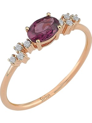 Sirius Pırlanta Pırlanta ve Oval Pembe Radolite Taşlı Yüzük 0417R0230