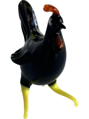 Hasyılmaz El Yapımı Murano Cam Tavuk Biblo A14-04