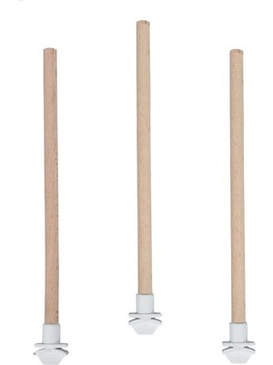 Petistera 3'lü Ahşap Muhabbet Kuşu Tüneği 25 cm Pürüzsüz Yüzey ile Rahat Kullanım