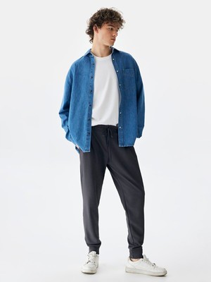 LTB Erkek Basıc Lastikli Antrasit Eşofman