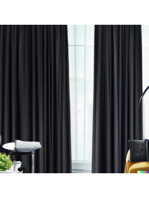 Mebelport Curtain Karartma Perde 100% Lüks Double Blackout Gri Minesi Çift Taraflı Doubleblackout