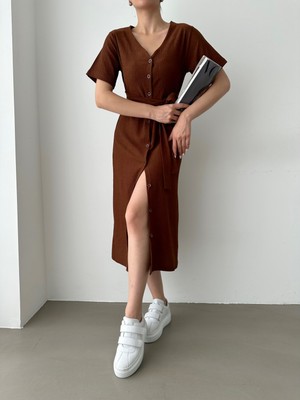 Bejna Kadın Önden Düğmeli Elbise