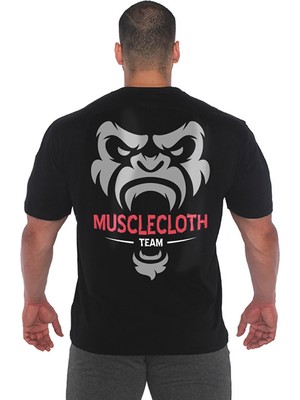 Musclecloth Team Oversize T-Shirt Siyah