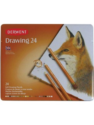 Derwent Drawing Pencil 24'lü Teneke Kutu (Çizim Kalemi)