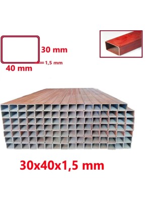 Metal Sepeti 30X40X1.5MM Profil(Astar  Kırmızı Boyalı 1 Metre)