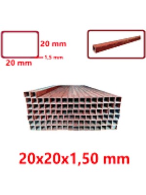 Metal Sepeti Profil 20X20X1.5MM (Astar  Kırmızı Boyalı 1.5 Metre)