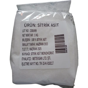 Sitrik Asit E330 1 Kg( Öğütülmüş Limontuzu )