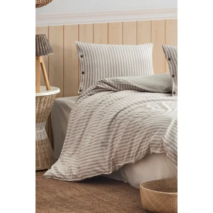 Easy Boho Kahve Çift Kişilik Yıkamalı Iplik Boya Nevresim Takımı