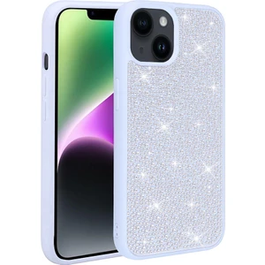 Apple iPhone 13 Case Kılıf Diamond Parlak Taşlı Ston Kapak Silikon Mavi