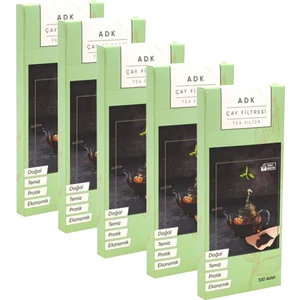 Adk 5 Paket 100 Lü Çay Filtresi Torbası Demlik Filtre  Cın354-5