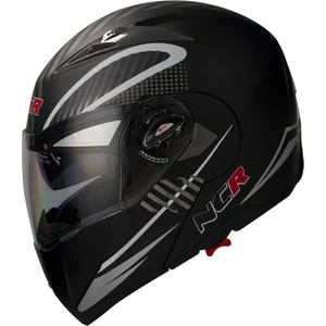 Ncr Çene Açılır Kask Vizörlü Siyah-Beyaz Xl Beden Ece Belgeli