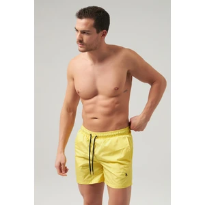 D'S Damat Regular Fit Sarı Düz Şort Mayo 0HC62AP10100M