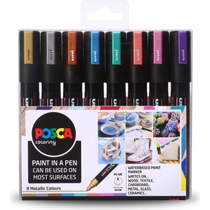 Posca Marker Pc-5m (1.8-2.5mm) 8'li Metalik Set