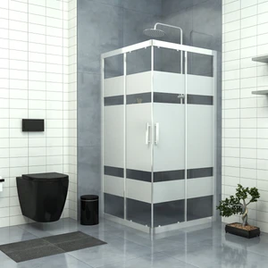 Tekno Duşakabin Silver Vega 6 mm Kumlamalı Kare Duşakabin