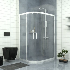 Tekno Duşakabin Silver Sirius 6 mm Şeffaf Cam Asimetrik Oval Duşakabin