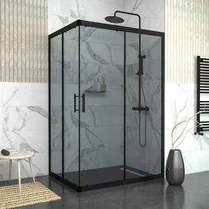 Tekno Duşakabin Black Rigel 6 mm Füme Cam Dikdörtgen Duşakabin