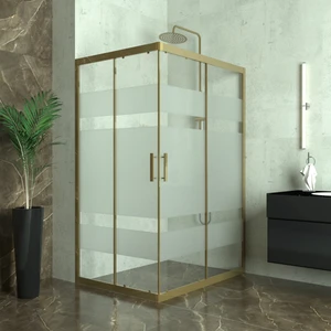 Tekno Duşakabin Bronze Rigel 6 mm Kumlamalı Cam Dikdörgen Duşakabin