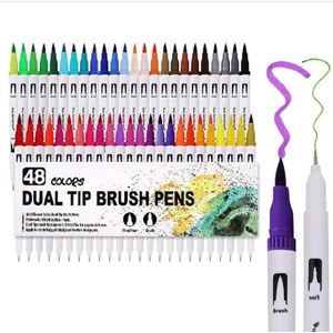 Çift Taraflı Brushpen 48’li Marker Kalem Seti Bullet Jurnal Mandala Eskiz Boyama Seti