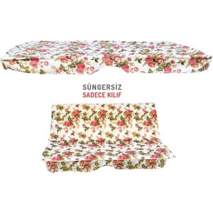 Vip Home Concept Süngersiz Salıncak Minder Seti Tenteli Kumaş Seti 2 Kişilik Süngersiz Ingiliz Gülü