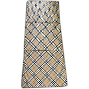 Katlanır Yer Minderi ve Tek Kişilik Süngerli Katlanır Minder 70 x 180 cm 6 cm - Kahverengi Ekose