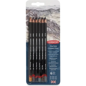 Tinted Charcoal Pencil 6'lı Blister Set (Renkli Kömür Kalem)