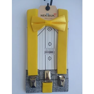 Meriç Bebe Ayarlanabilir 1-9 Yaş Çocuk Pantolon Askısı ve Papyon Takımı