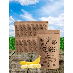 15 Paket Freeze Dried Muz Meyve Cipsi Sağlıklı Gıda Dondurularak Kurutulmuş Muz Kurusu 20 gr.