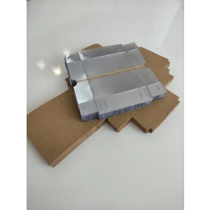 Asetat Kapaklı Kraft Hediyelik Kutu 8X8X3 Kraft Asetat Kutu 100 Adet