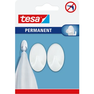 Permanent Askı Plastik Küçük Oval Beyaz 2 Adet x 3 Paket (Toplam 6 Askı)