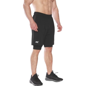 2 In 1 Erkek Taytlı Stretch Şort Siyah