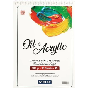 Art Kanvas Dokulu Yağlı ve Akrilik Boya Defter A5 300GR 15 Yaprak