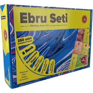 Sanat Hazır Geleneksel Ebru Öğrenci Seti 8 Renk A4