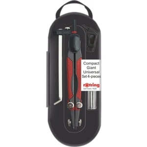 Compact Çift Kırma Ayaklı Pergel 4 Parça
