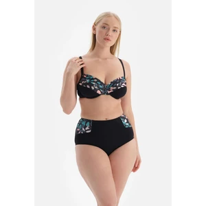 Siyah - Yeşil Korseli Toparlayıcı Bikini Üst