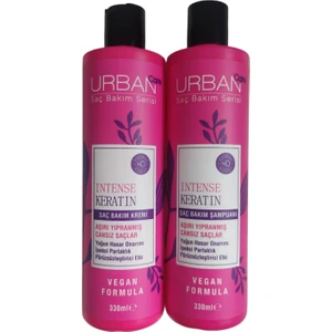 Urban Care Saç Bakım Serisi Intense&keratin Setisette1 Adet Intense Vekeratin Saç Bakım Kremi 330 ml + Intense Keratin Şampuan 330 ml