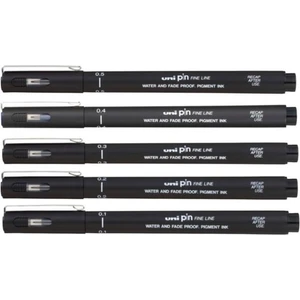 -Ball Pin Teknik Çizim Kalemi Siyah Set