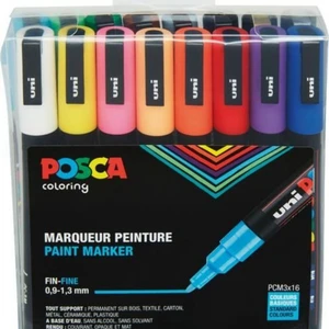 Posca Marker Kalem Pc-3m (0.9-1.3mm) 16'lı Set