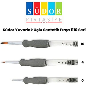 1110 Serisi Kısa Saplı Sentetik Yuvarlak Fırça Seti 3'lü